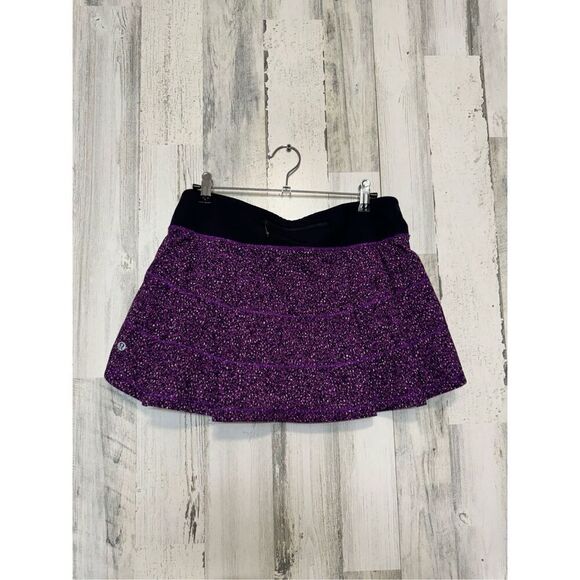 LULULEMON PACE RIVAL SKIRT 2 SIZE-6  Flashback Static Powdered Rose Tender Viole - Picture 4 of 15